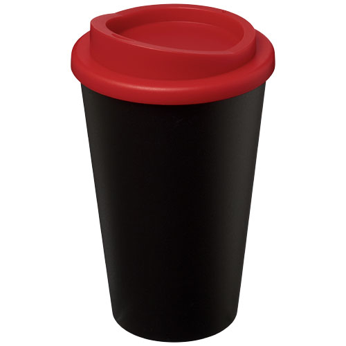 Gobelet personnalisé isotherme et couvercle 350 ml Americano® Rouge / Noir